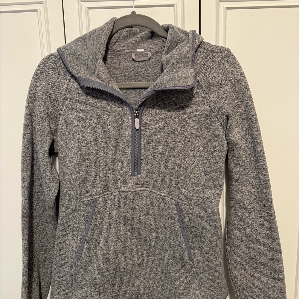 Blue/grey Knit  3/4 zip Lululemon pullover